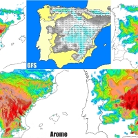 VIERNES-SÁBADO: Acumulados de nieve según los modelos meteorológicos