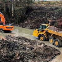 Trabajos de restauración en los ríos Guadiana y Ruecas