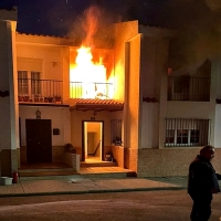 Grave incendio de vivienda en Monesterio (Badajoz)
