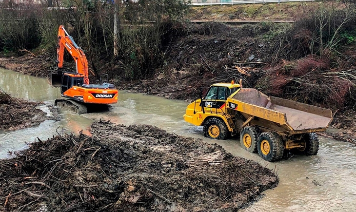 Trabajos de restauración fluvial de los ríos Guadiana y Ruecas en la cuenca central