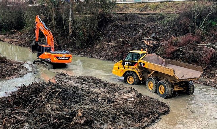 Trabajos de restauración fluvial de los ríos Guadiana y Ruecas en la cuenca central