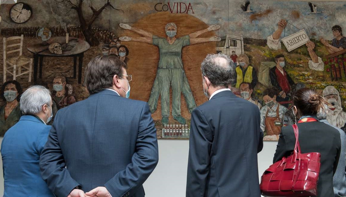 Vara invita a visitar en Badajoz el cuadro homenaje a las víctimas del COVID
