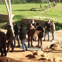 Visita a las obras en el yacimiento Cancho Roano (Badajoz)