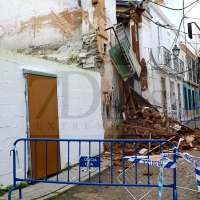 Se derrumba una vivienda en el Casco Antiguo de Badajoz