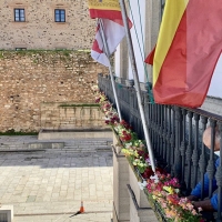 Así luce la fachada del Ayuntamiento de Cáceres