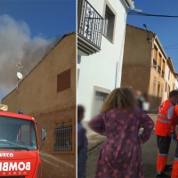 Dos personas afectadas tras un incendio de vivienda en Campillo de Llerena (BA)