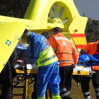 Un ciclista en estado grave tras sufrir un accidente cerca de Don Benito