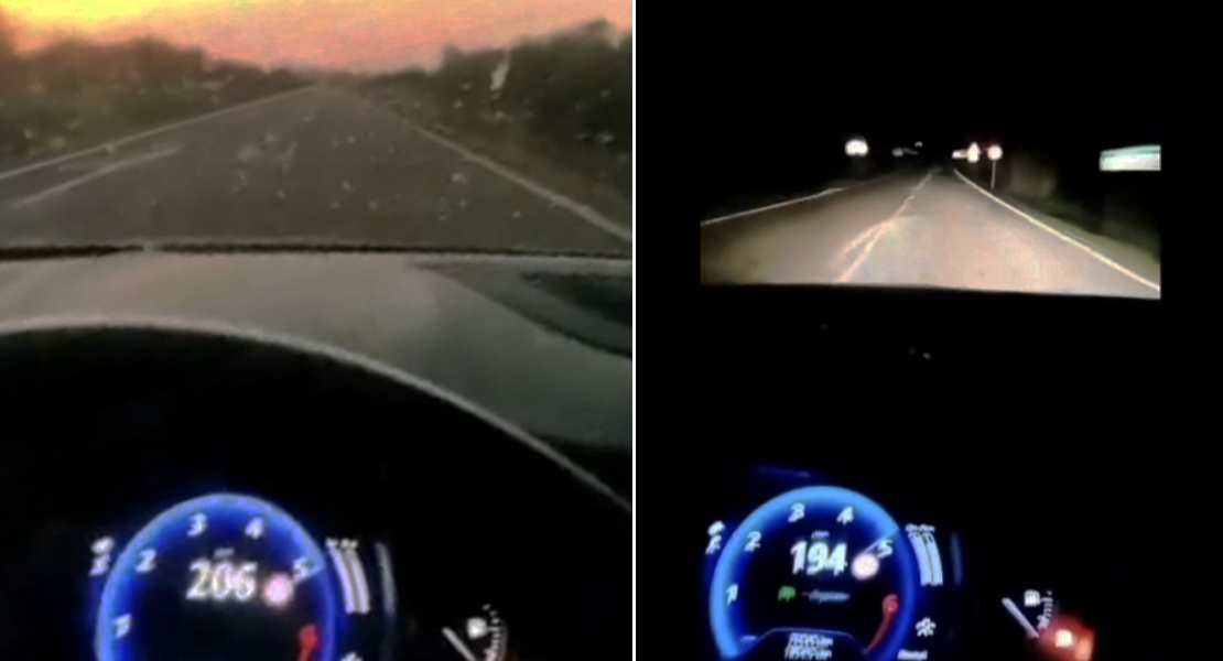 Se graba conduciendo a más de 200 km/h en Extremadura y lo sube a redes sociales