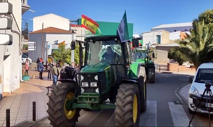 El campo extremeño camino de Madrid