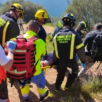 Complicado rescate de un hombre en Alange (Badajoz)