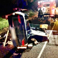 Grave accidente de tráfico con 7 heridos en la BA-026