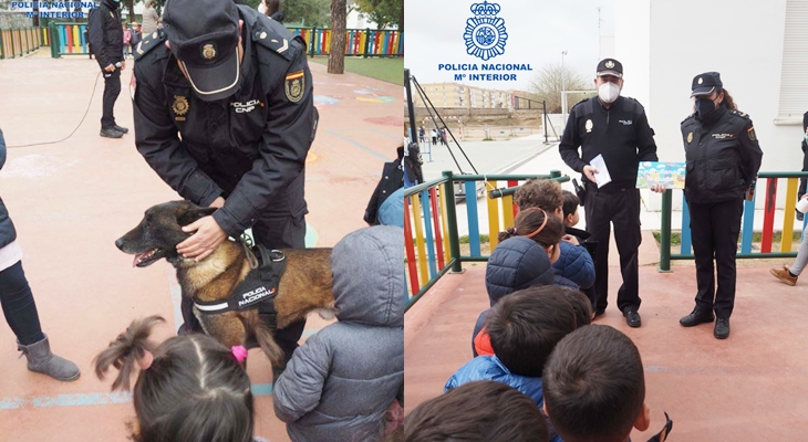 Los más pequeños conocen la labor de la Policía Nacional en Badajoz