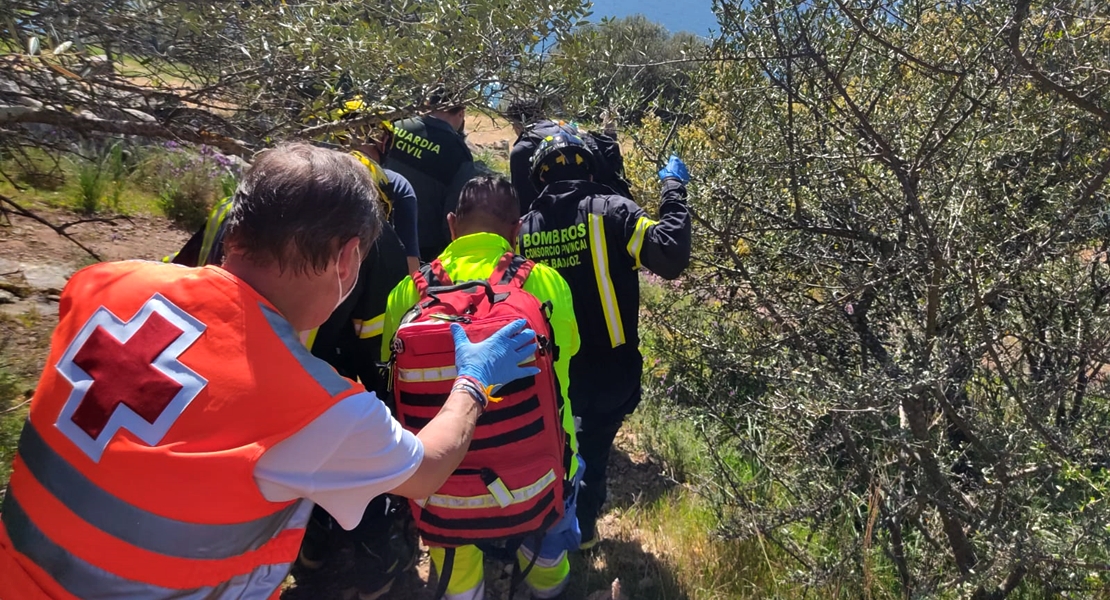 Complicado rescate de un hombre en Alange (Badajoz)