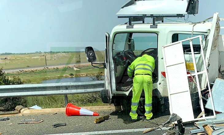 Accidente de camión en la A-66