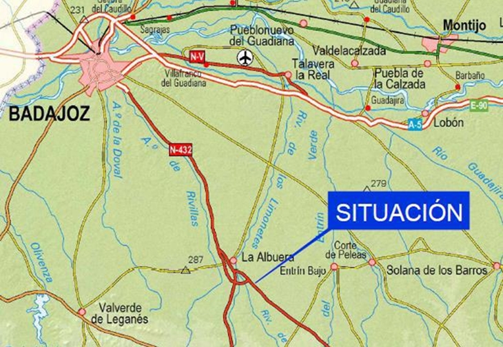 Aprobada provisionalmente la mejora de una intersección en la N-432 (BA)