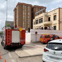 Incendio en la Pensión Galicia (Badajoz)