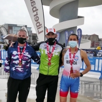 Kini Carrasco y Cristina Miranda campeones de España de Duatlón