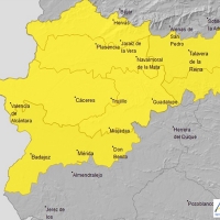 Varias zonas de Extremadura en alerta por lluvia y tormenta este sábado