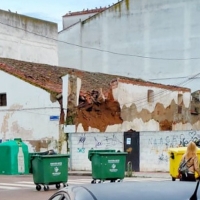 Bomberos del CPEI actúan en un derrumbe en Montijo