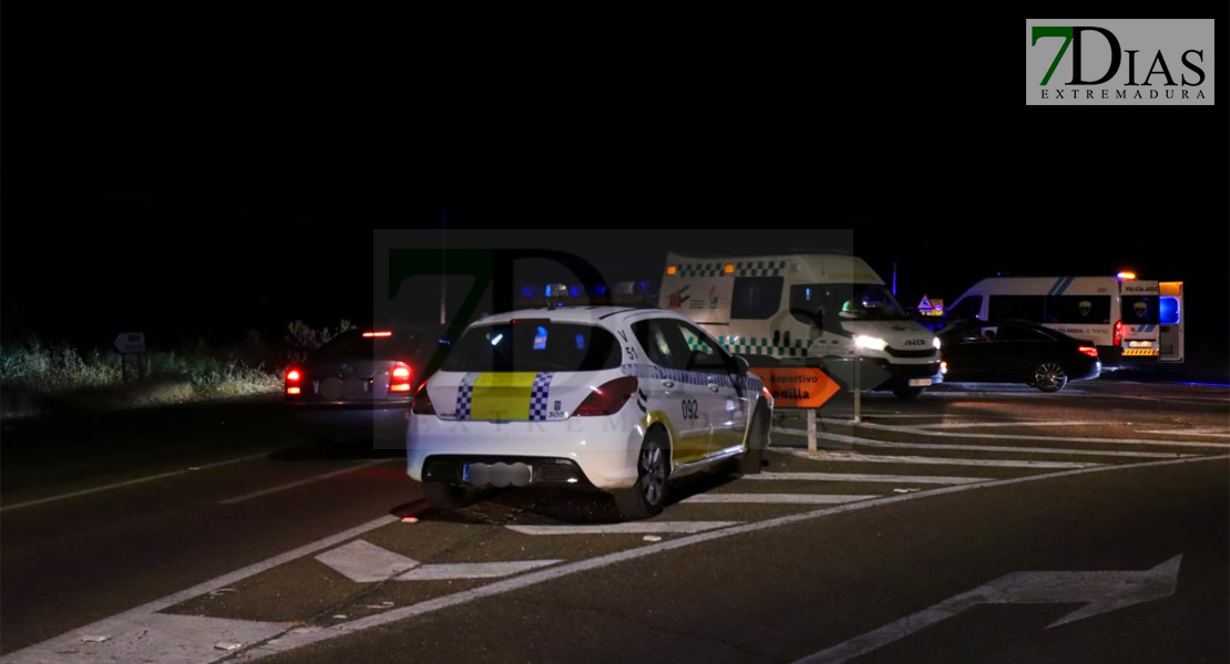 Grave accidente en el cruce de La Granadilla en Badajoz