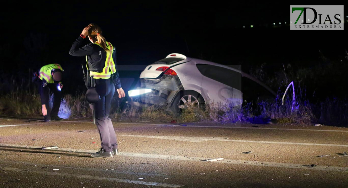 Grave accidente en el cruce de La Granadilla en Badajoz