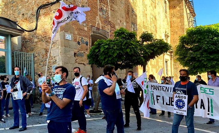 REPOR/ Manifestación de USO en la Asamblea de Extremadura