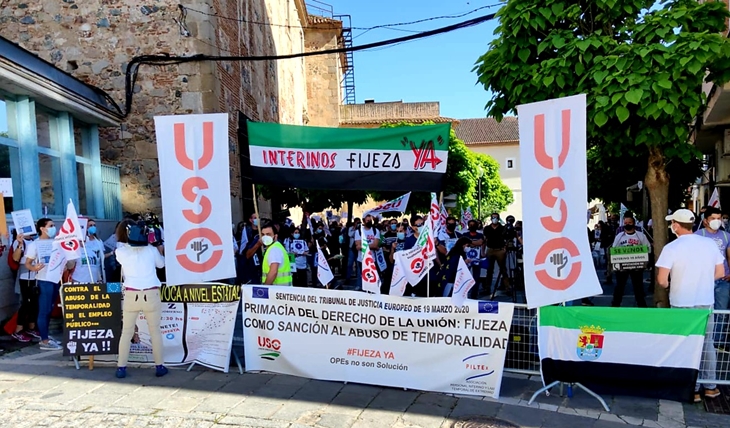 REPOR/ Manifestación de USO en la Asamblea de Extremadura