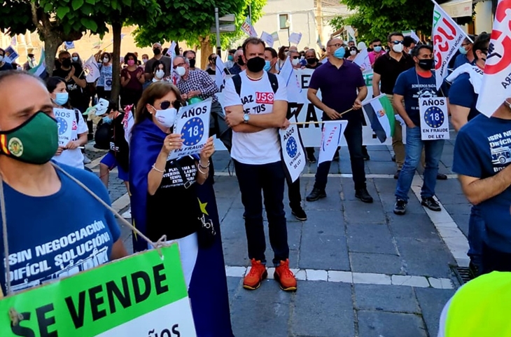 REPOR/ Manifestación de USO en la Asamblea de Extremadura