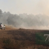 Incendio forestal frente a Los Montitos (Badajoz)