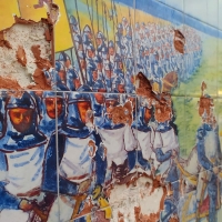El Ayto restaurará el Mural de Alfonso IX tras sufrir un acto vandálico