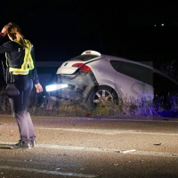 Aparatoso accidente en el cruce de La Granadilla en Badajoz