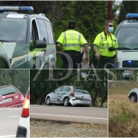 Colisión en cadena en la N-432 (Badajoz)