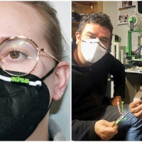 Dos extremeños inventan un accesorio para la mascarilla que evita que se empañen las gafas