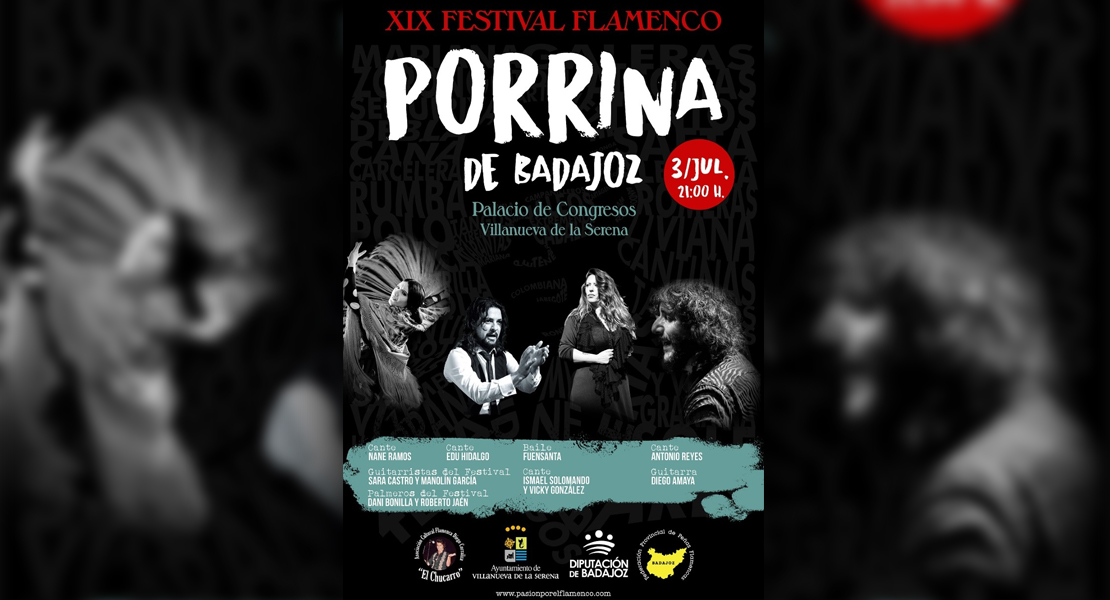 Antonio Reyes sustituye a Pedro El Granaíno en el cartel del XIX Festival Porrina de Badajoz