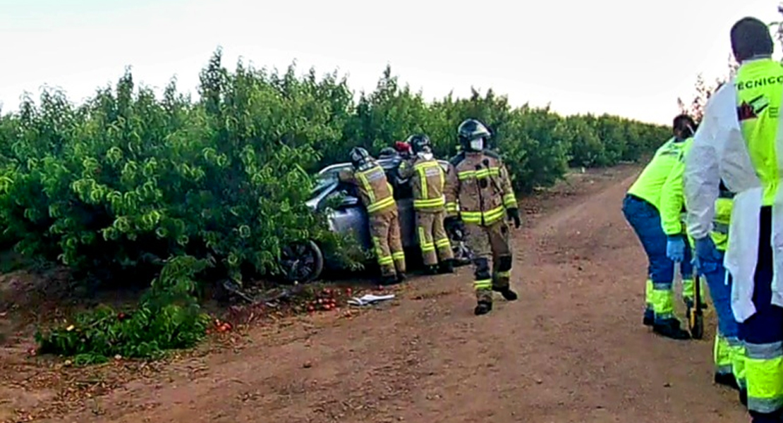 Accidente de tráfico en un camino próximo a la EX-209