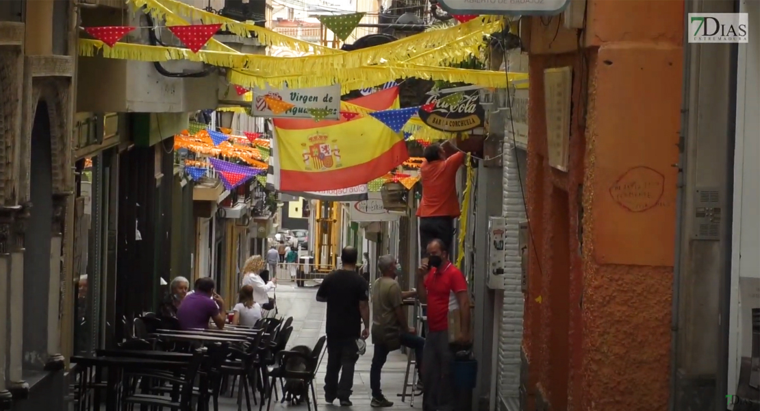 El Casco Antiguo de Badajoz preparado para la Feria de Día