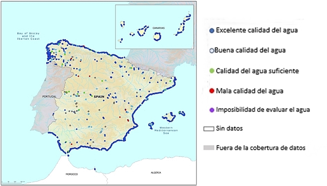 ESPAÑA: Cerca del 90 % de las aguas de baño tiene una calidad excelente