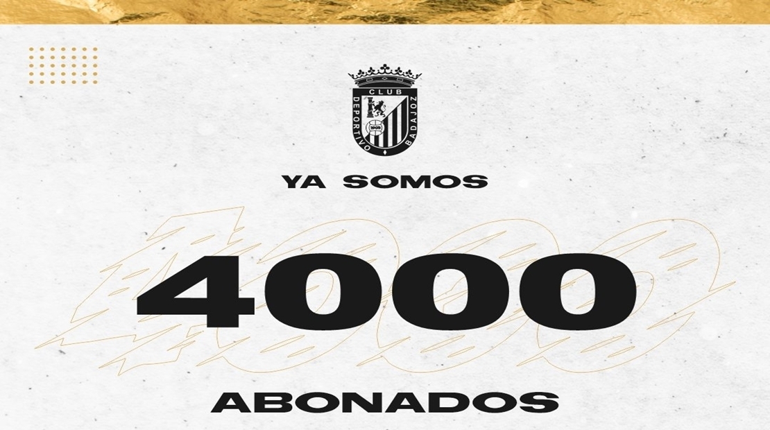 El CD. Badajoz supera los 4.000 abonados en 9 días