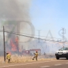 REPOR - Imágenes del incendio declarado nivel 1 de peligrosidad a la salida Badajoz