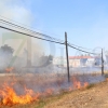 REPOR - Imágenes del incendio declarado nivel 1 de peligrosidad a la salida Badajoz