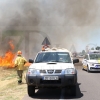 REPOR - Imágenes del incendio declarado nivel 1 de peligrosidad a la salida Badajoz