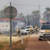 REPOR - Imágenes del incendio declarado nivel 1 de peligrosidad a la salida Badajoz