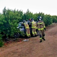 Accidente de tráfico en un camino próximo a la EX-209