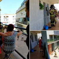 Susto en la calle Berna de Badajoz por un incendio en una vivienda