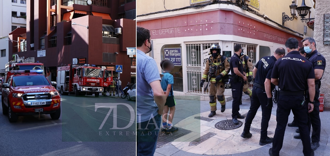 Incendio de vivienda en el centro de Badajoz