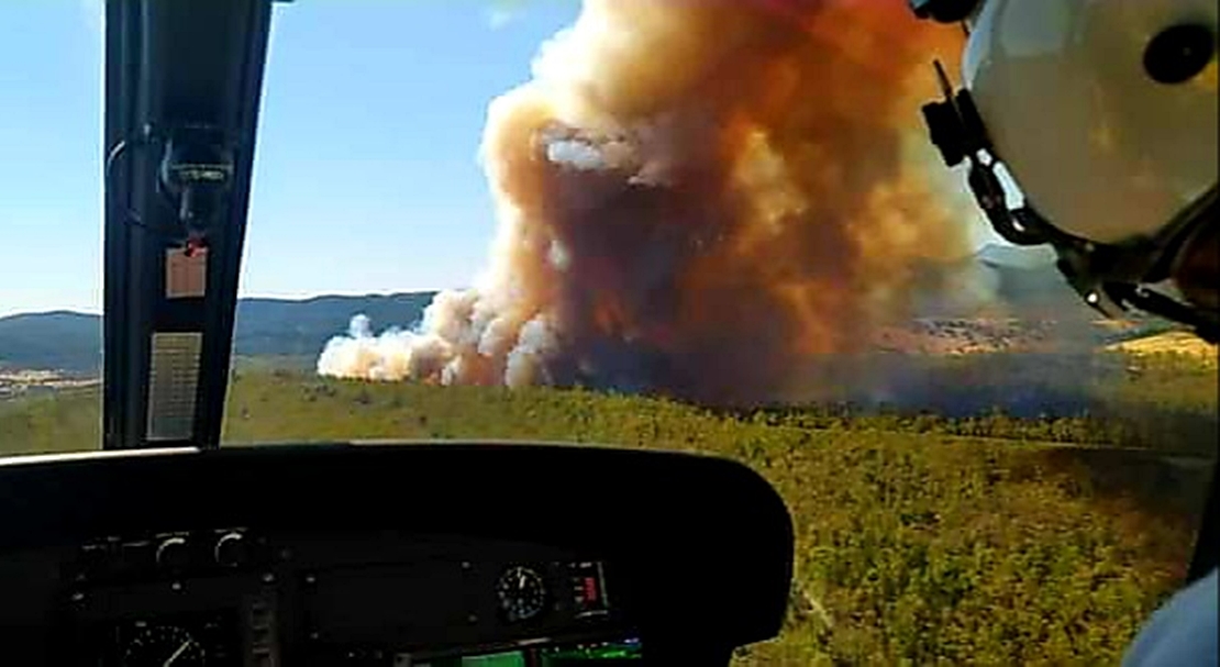 Grave incendio forestal en la Siberia extremeña