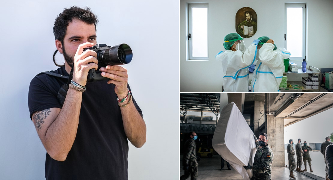 Roberto Palomo presenta un fotolibro con los momentos más duros de la pandemia en Badajoz