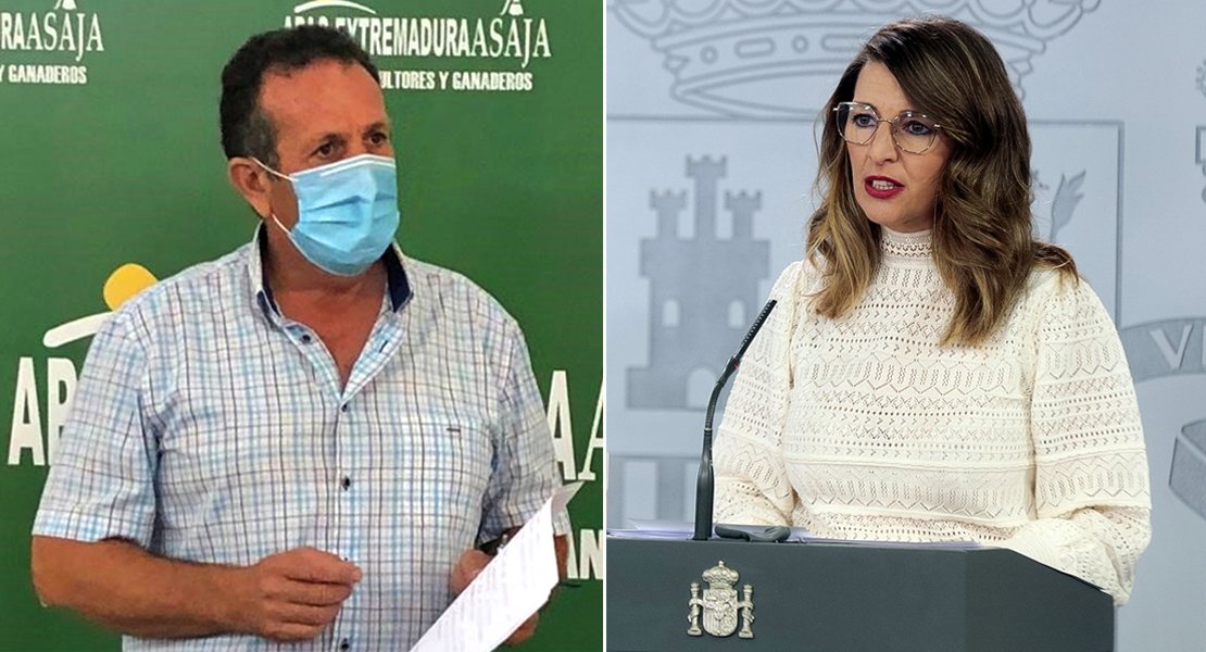 APAG Extremadura Asaja contesta a la &quot;amenaza&quot; de la ministra de Trabajo, Yolanda Díaz
