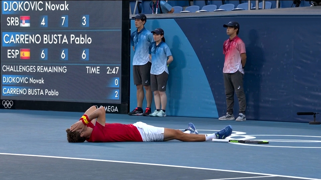 ¡Épico! Carreño tumba Djokovic y cae la quinta medalla