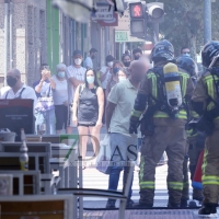 Incendio en el Bar La Esquina de la barriada de San Roque (Badajoz)